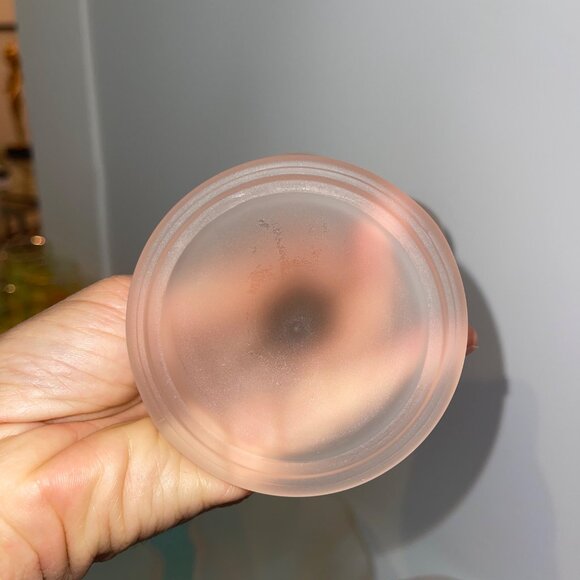 Fidenza Primavera Vintage Cups Pink Satin Frosted Dessert Set of 4 Italy - Picture 4 of 6